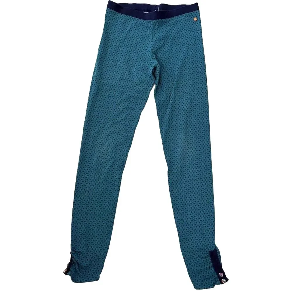 Matilda Jane 435 girls leggings 14 Birdie Navy blue Friends Forever pants floral